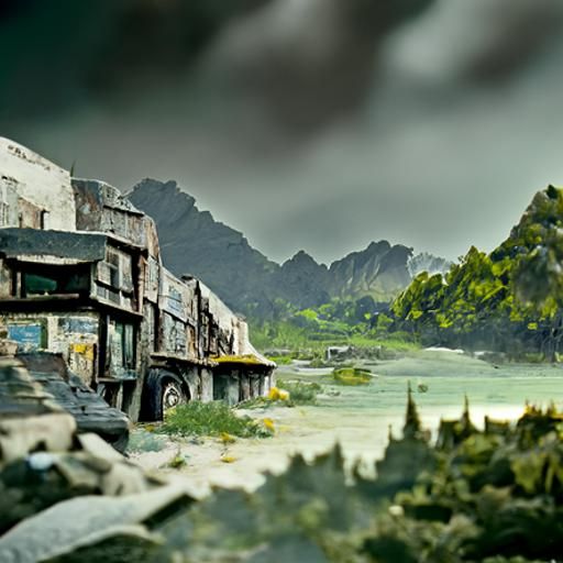 Contemplative Matte Painting: Fleeting Days