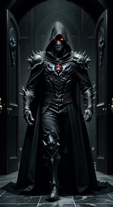 Surreal Dark Lord Emerges from Shadows in Photorealistic Cin...