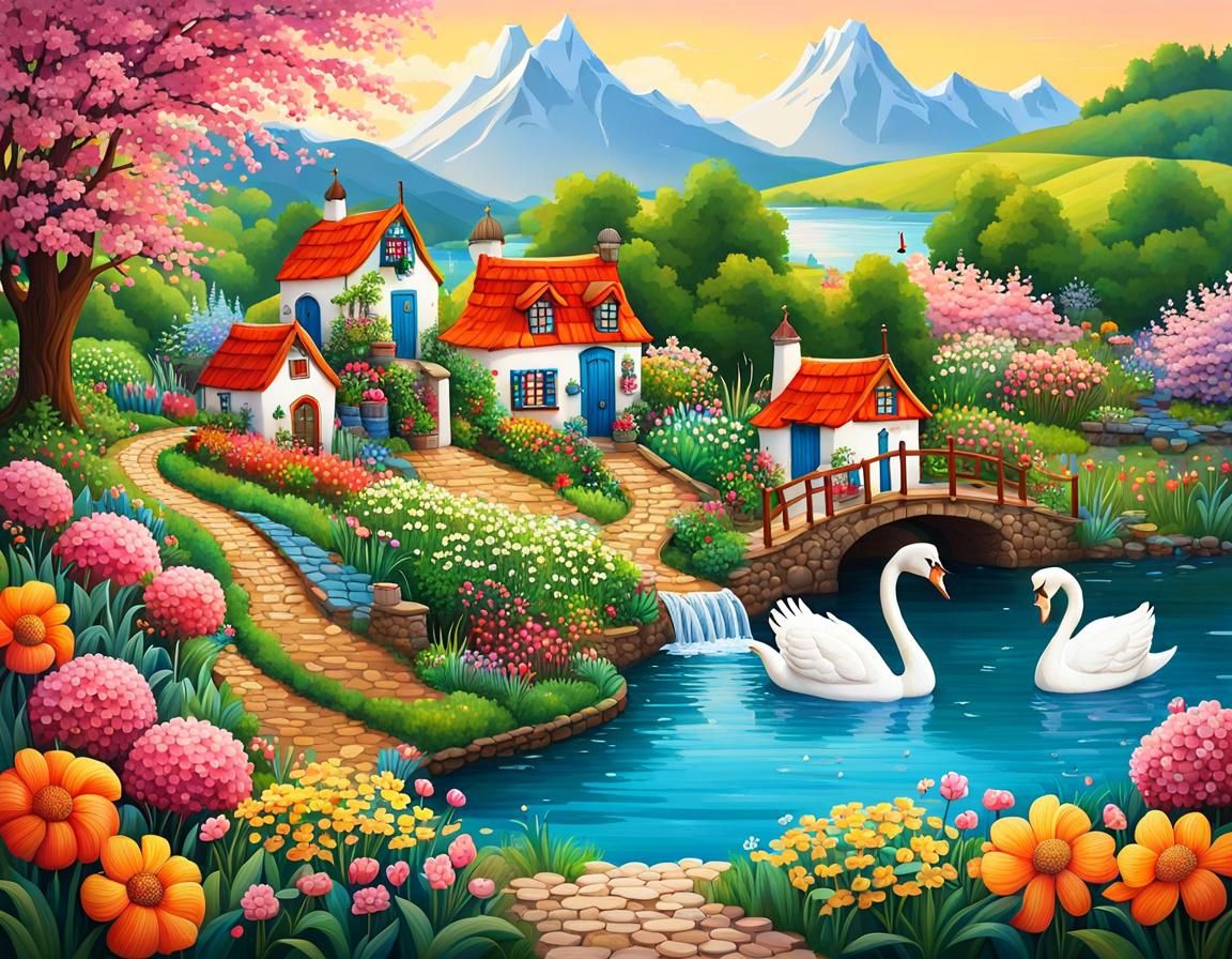 Doodle Art: Waterland Wonderland with Sailboats