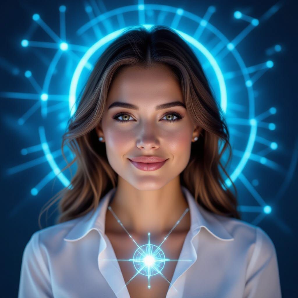 Angelic Neon Energy Machine Mind Thinking