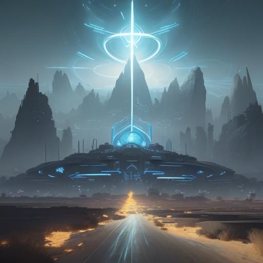 Surrealistic Israel Logo and IDF Emblem Fusion