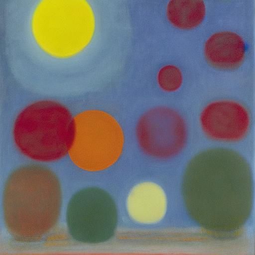 Abstract Orbs in Surrealist Style