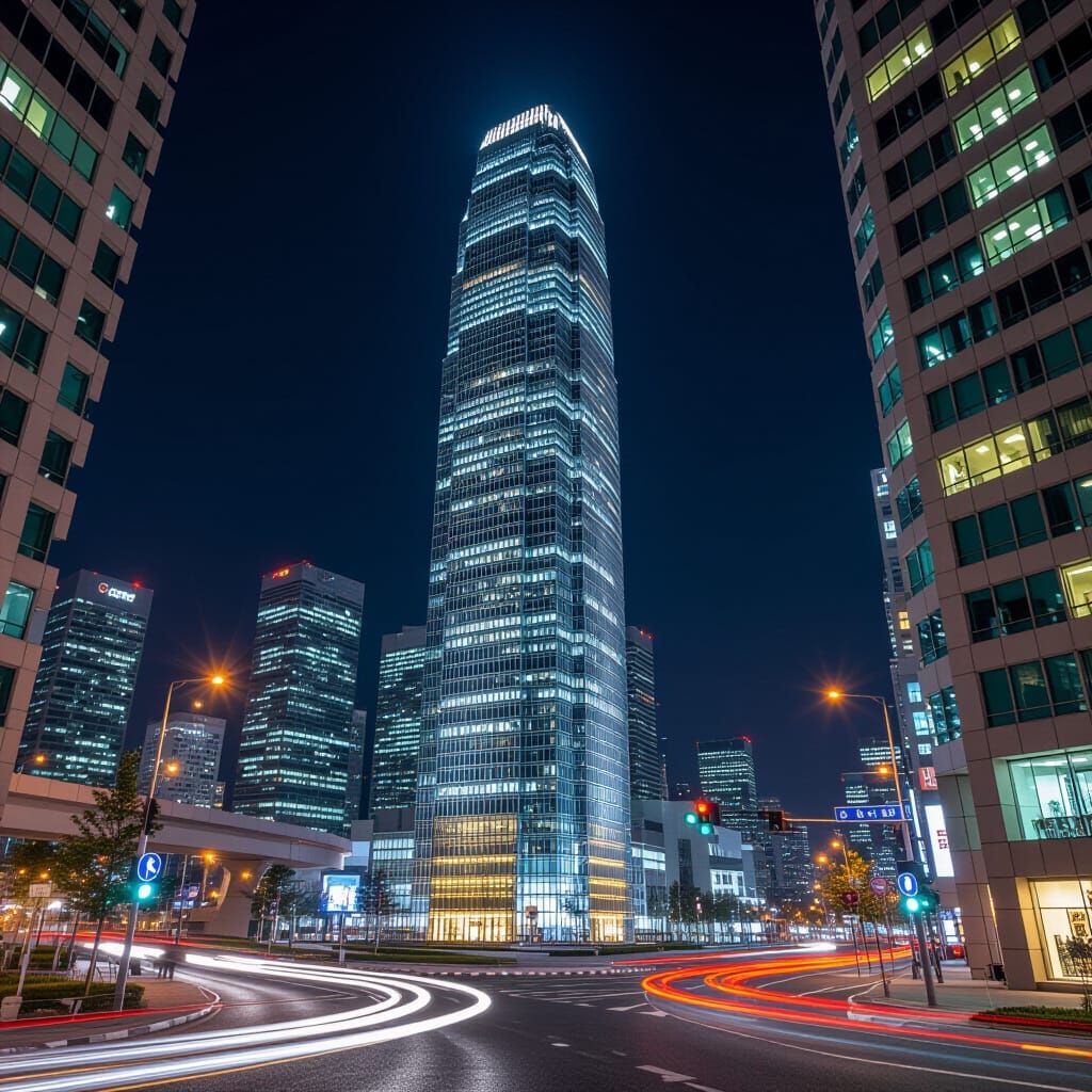 Cotton Skyscraper in Surreal Dreamscape