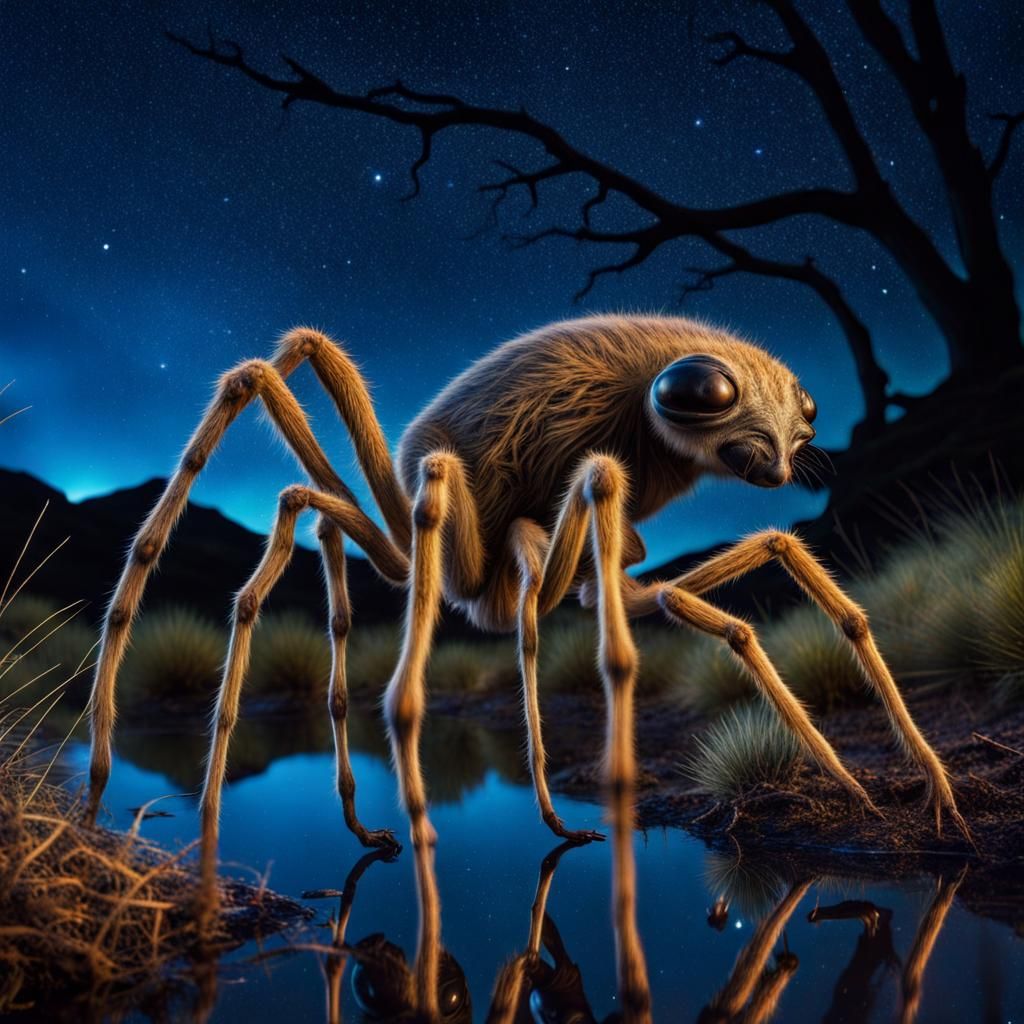 Surreal Arachnid Alien Landscape Photo