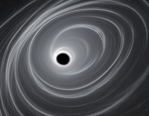 Man Skating on a Black Hole's Edge