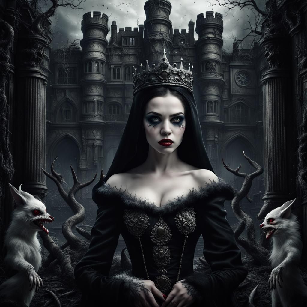 Gothic Snow White in Cursed Castle Portrait