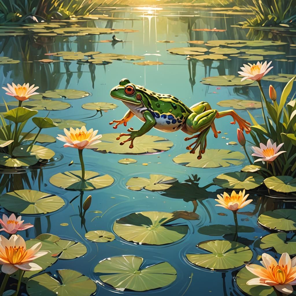 Frog Leap and Kangaroo Bound in Sci-Fi Art