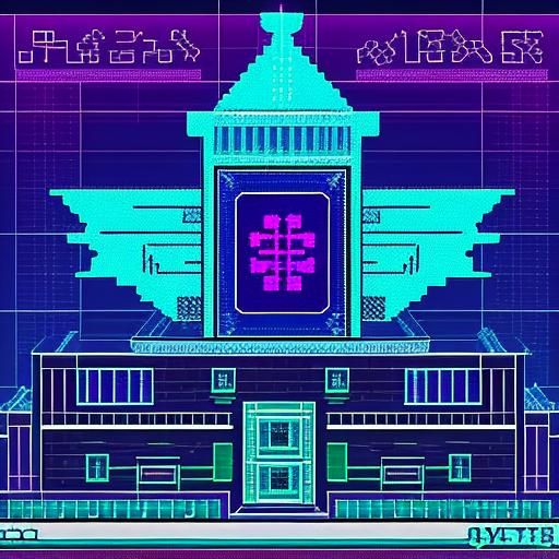 8-Bit Vaporwave RPG Scene in Future City