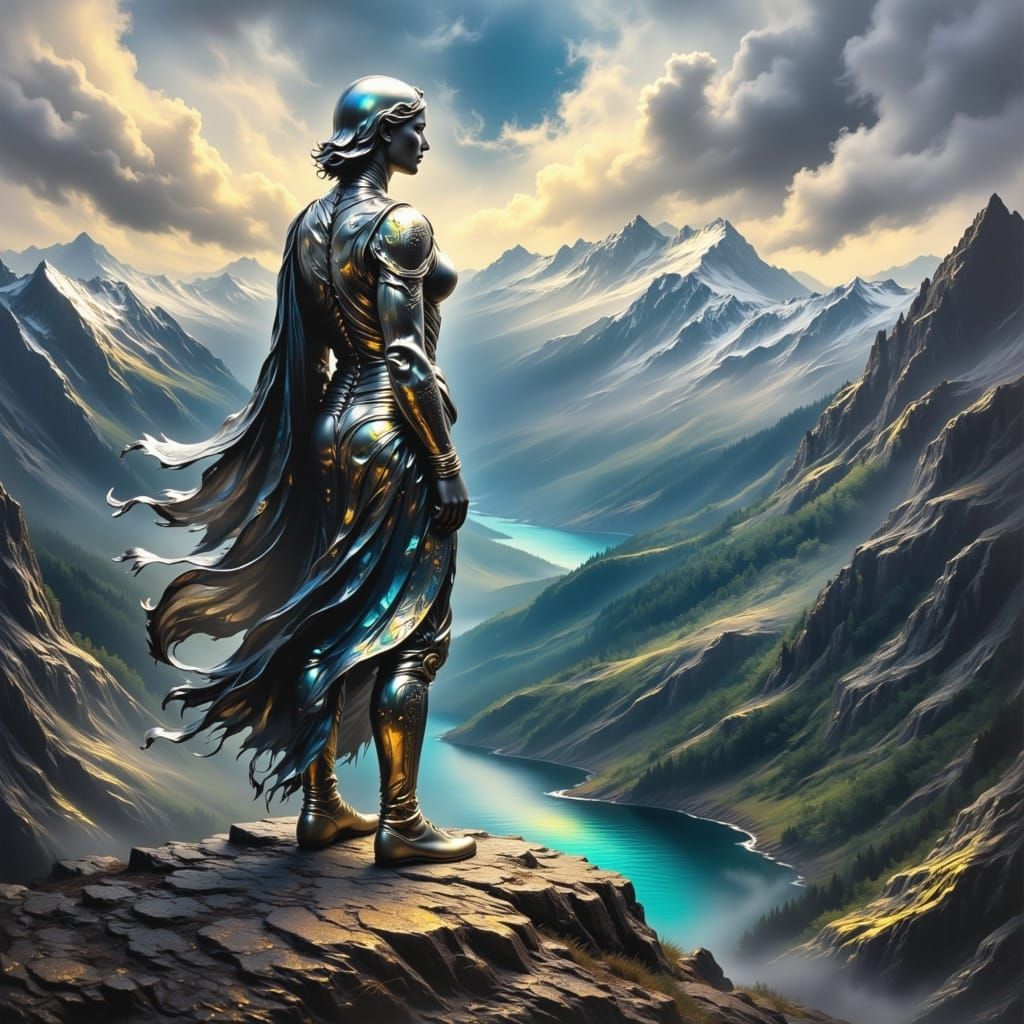 Silver Warrior Queen reconnaissance (Fantasy creatures)