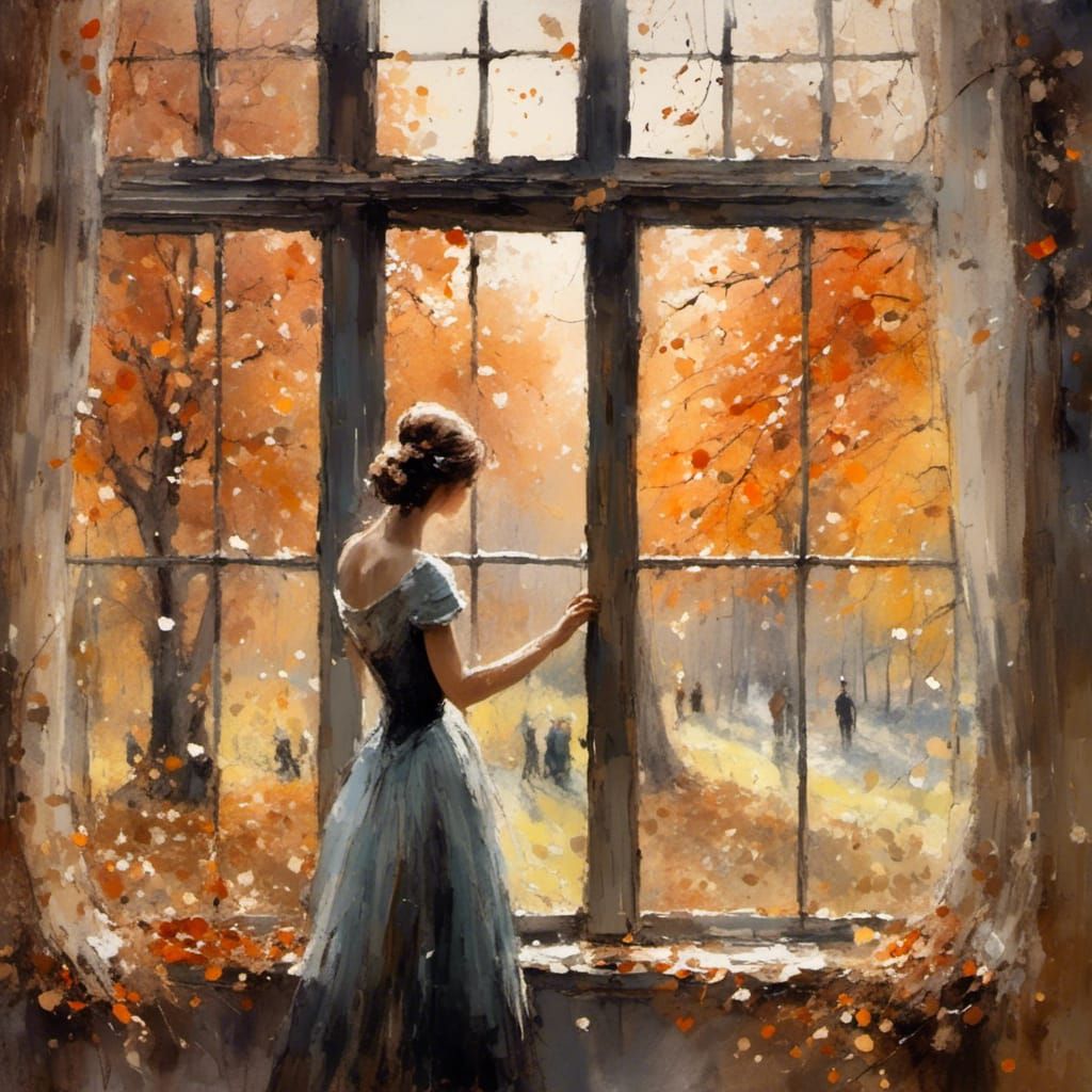 Breathing Autumn Rain: An Impressionist Painting