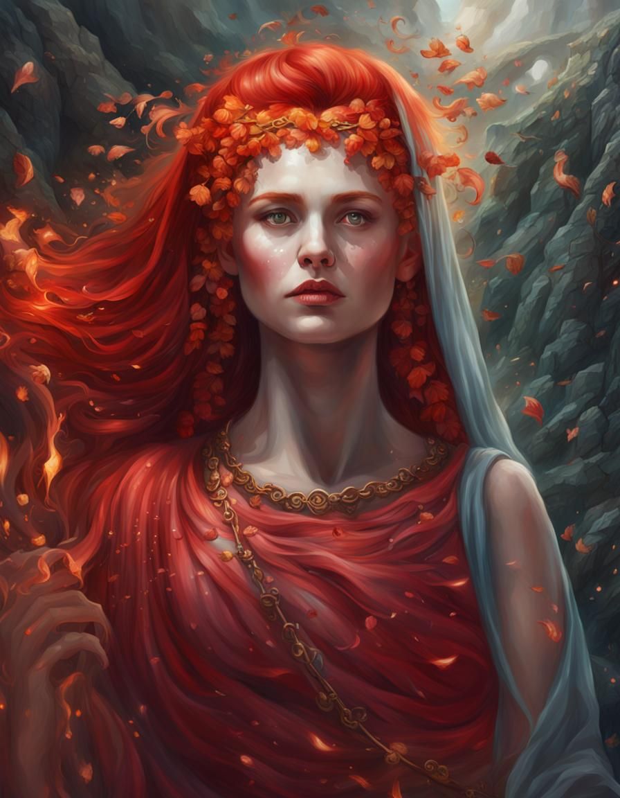 Persephone, Goddess of Underworld: Digital Art