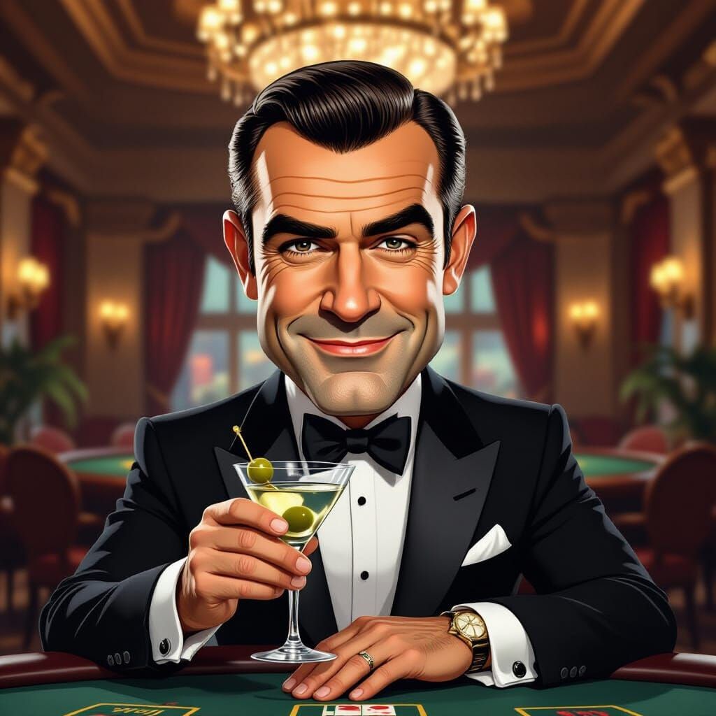 Sean Connery as James Bond in a Casino