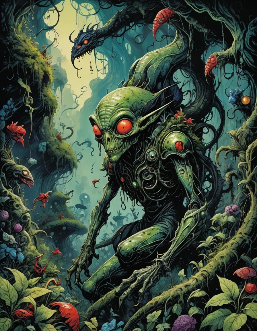 a horrific alien organic worm 2