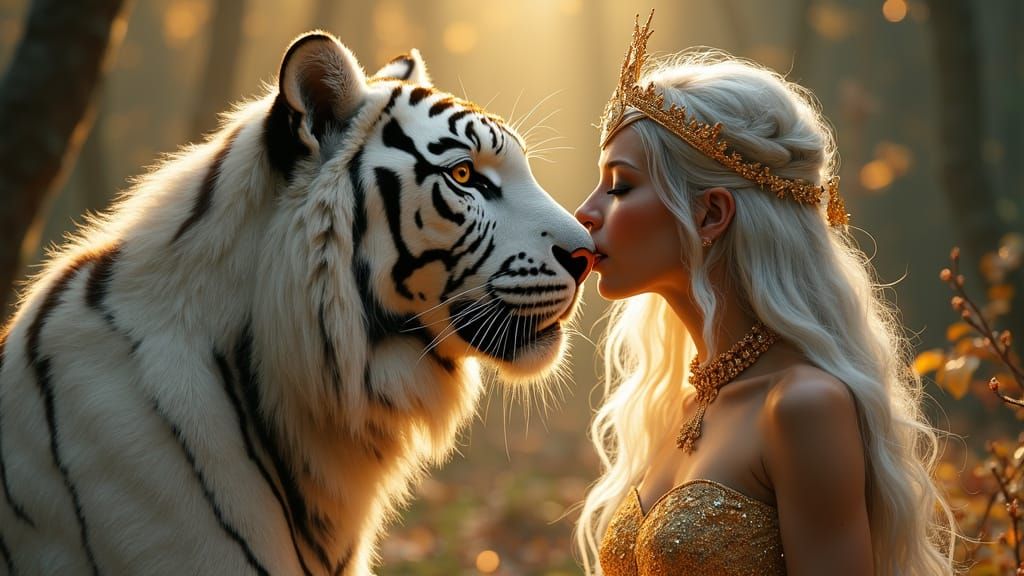 Ethereal Elven Queen Sparkles in Twilight Forest