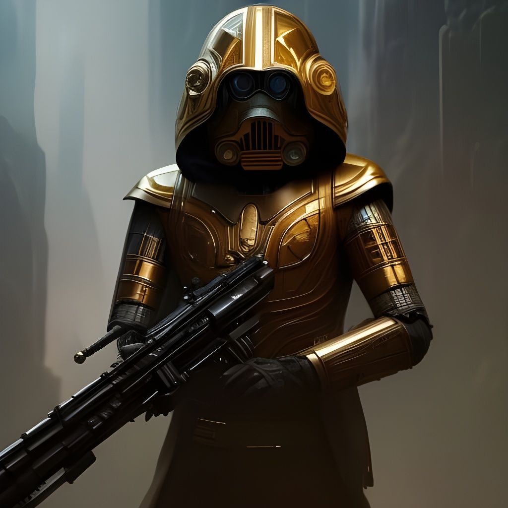 Dachshund Jedi Knight with R2D2 and C3PO