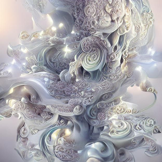 Pastel Floral Vines in Magical Rococo World