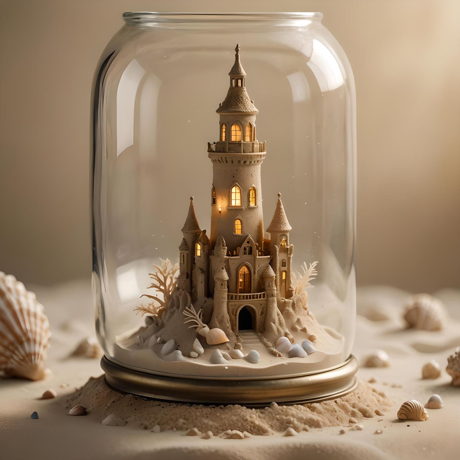 Sandcastle in a Bottle: Miniature Architecture