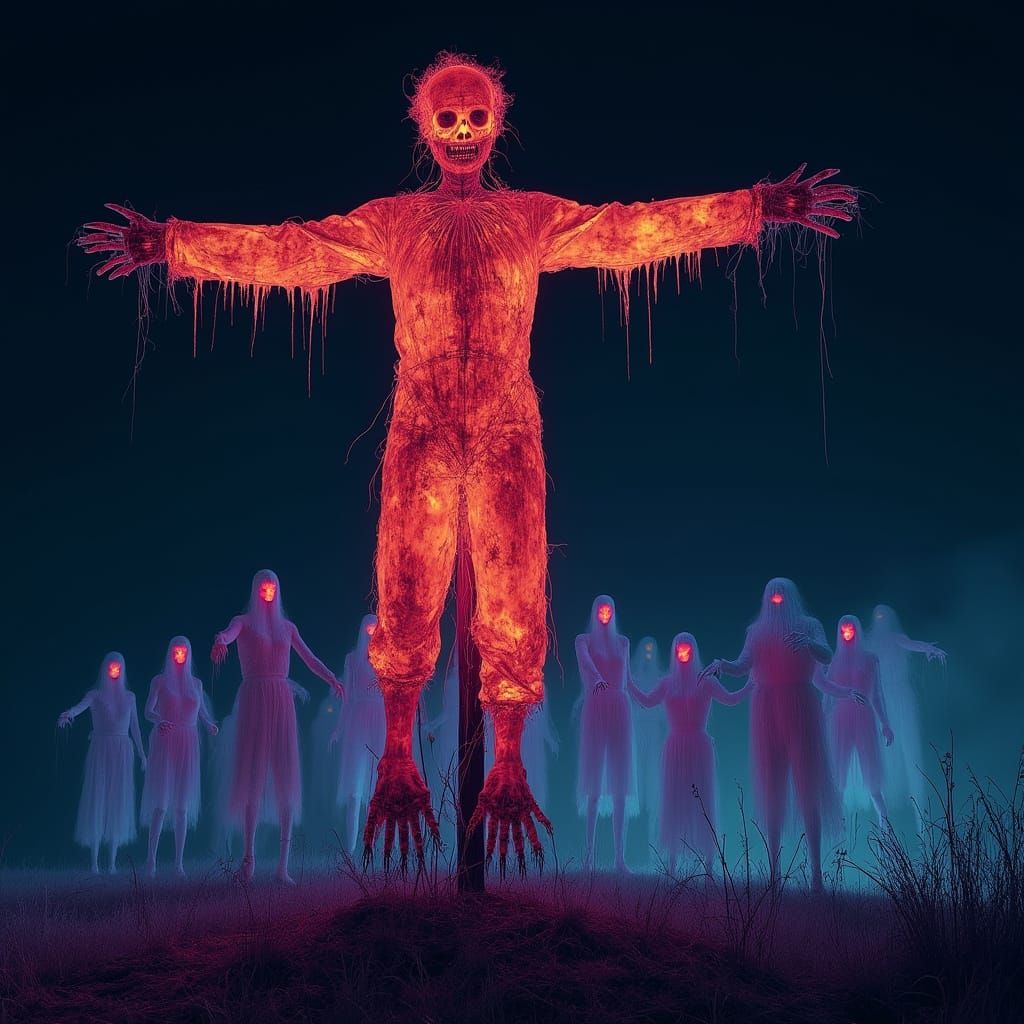 Scarecrow's Vengeance: Surreal Thermal Image