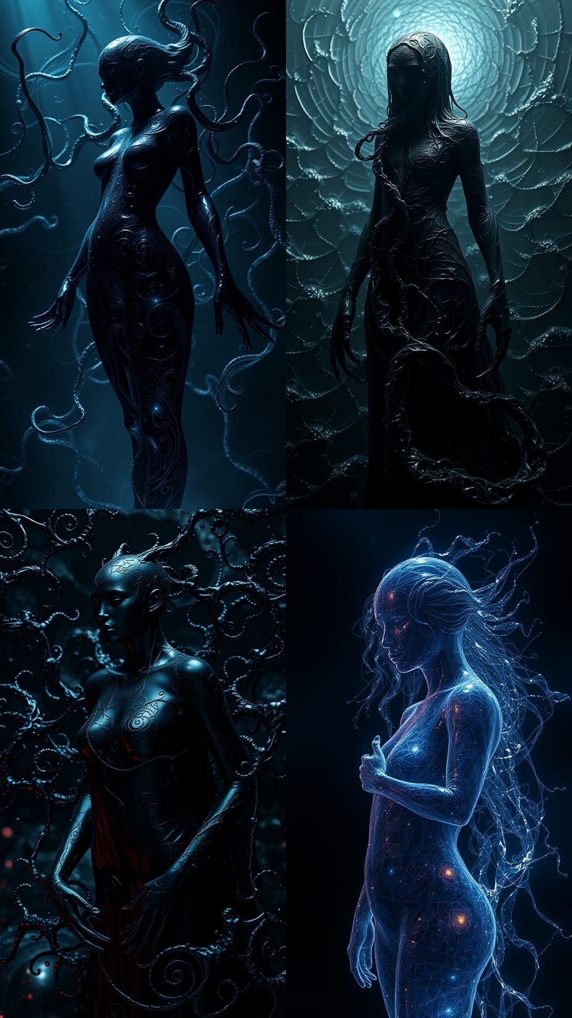 Formless Mother with Fractal Maze in Surreal Style