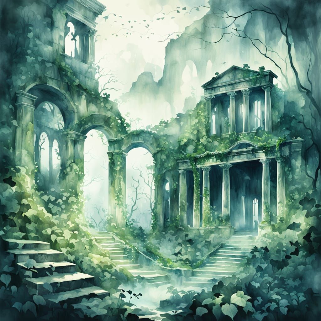 Mountain Fault Reveals Vanished World in Watercolor Style