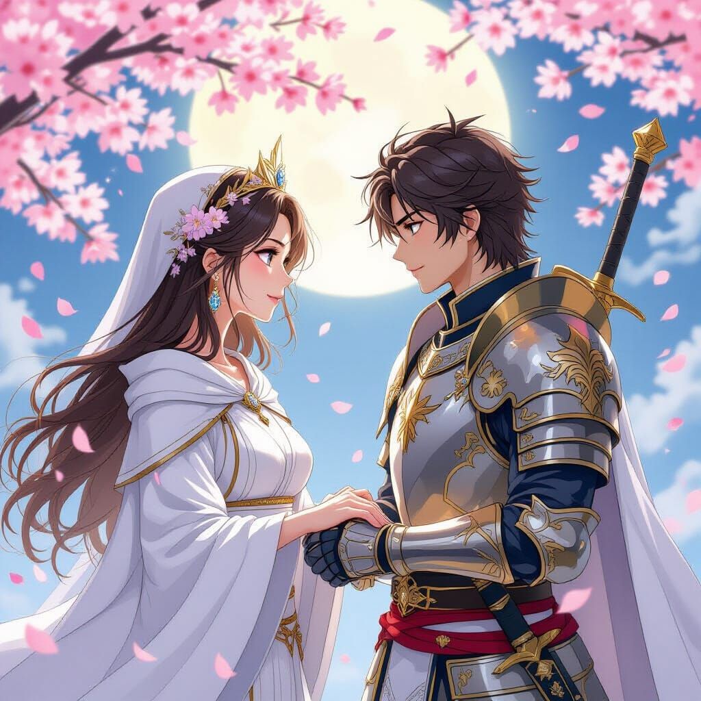 Moon Priestess and Sun Knight Share Tender Glances
