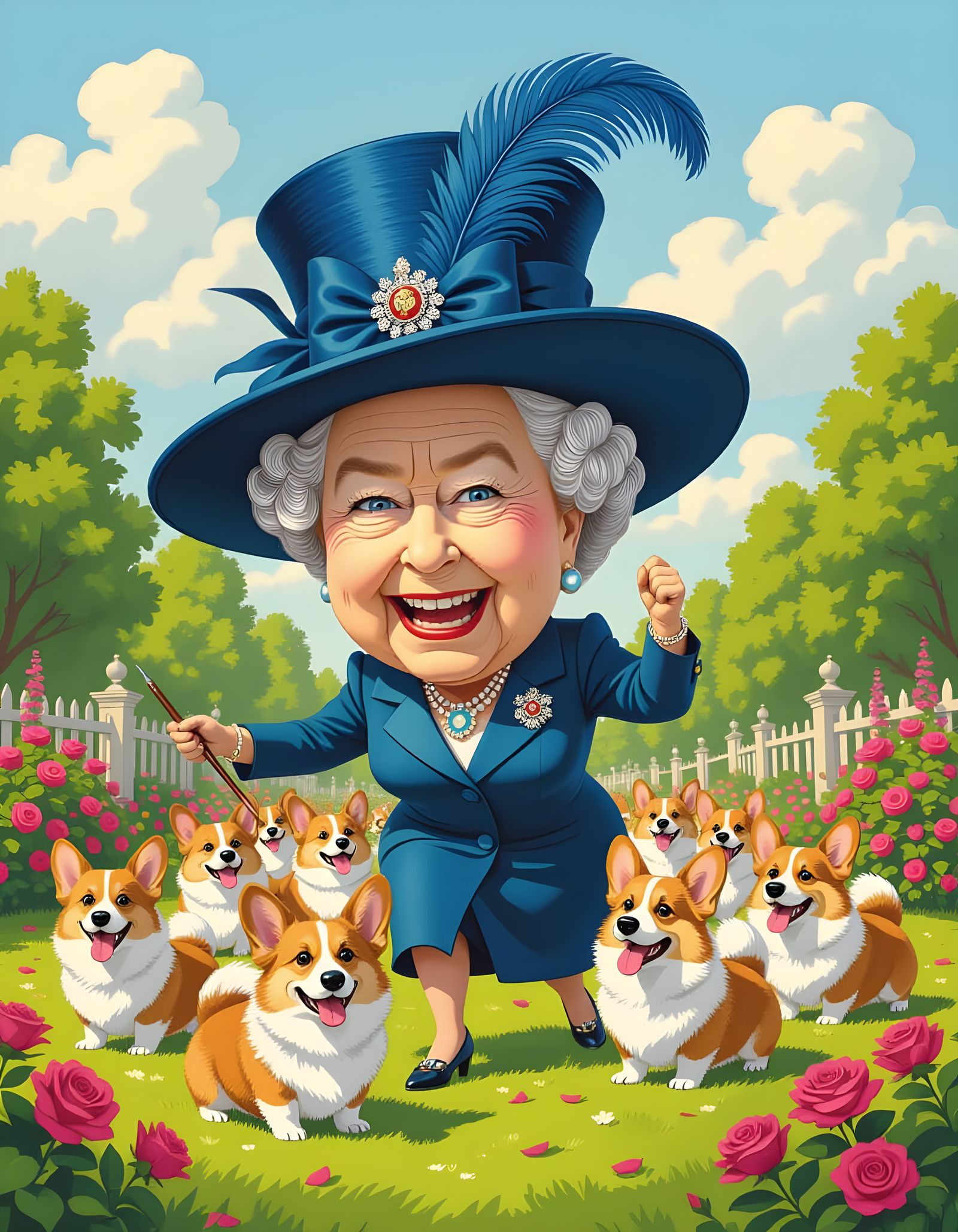 Queen Elizabeth in the Garden