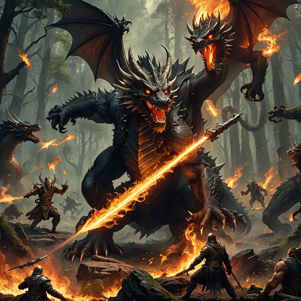 Epic Dragon God Battle in Burning Capital