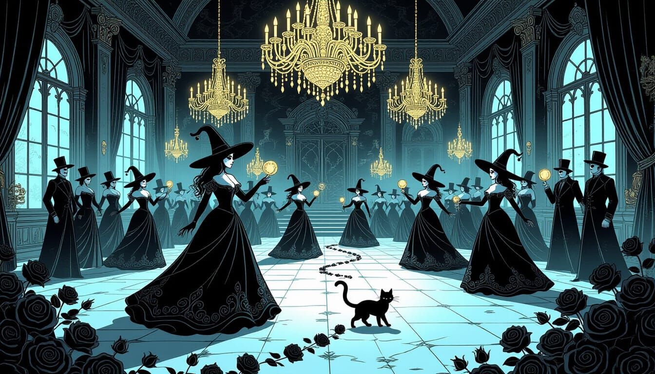 Halloween Masquerade in Spectral Castle Ballroom