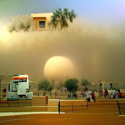 Dust Storm Generated by AI