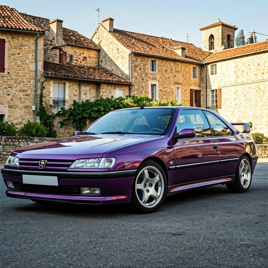Purple Peugeot 605 Supercar GT Basks in the Sun