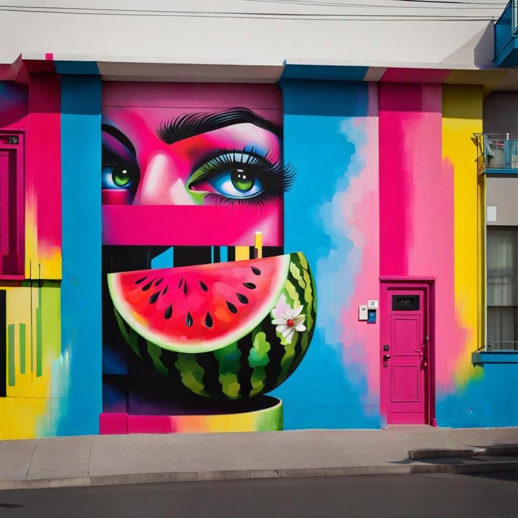 Watermelon Graffiti Art Masterpiece