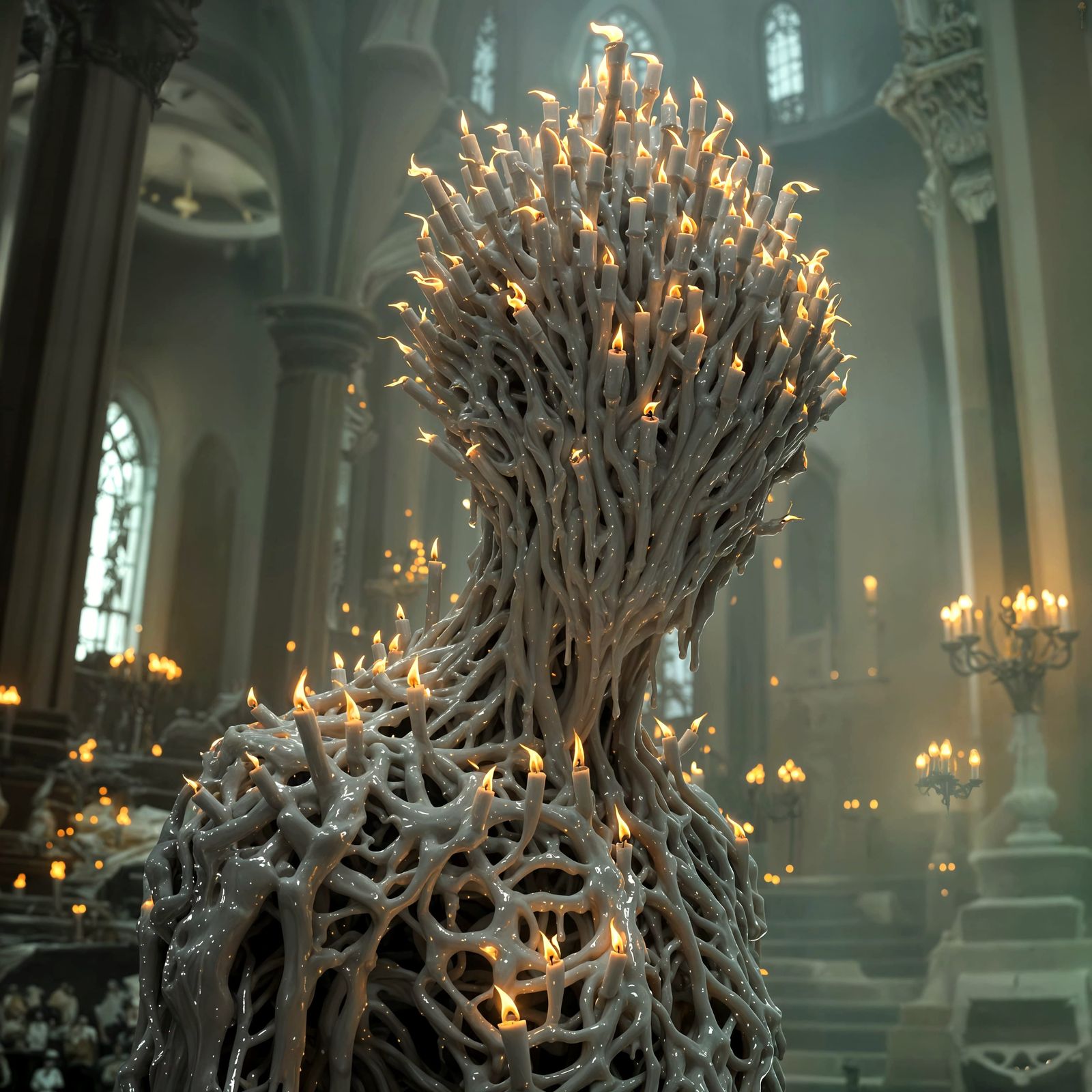 Candle Being Guards Cathedral of Light