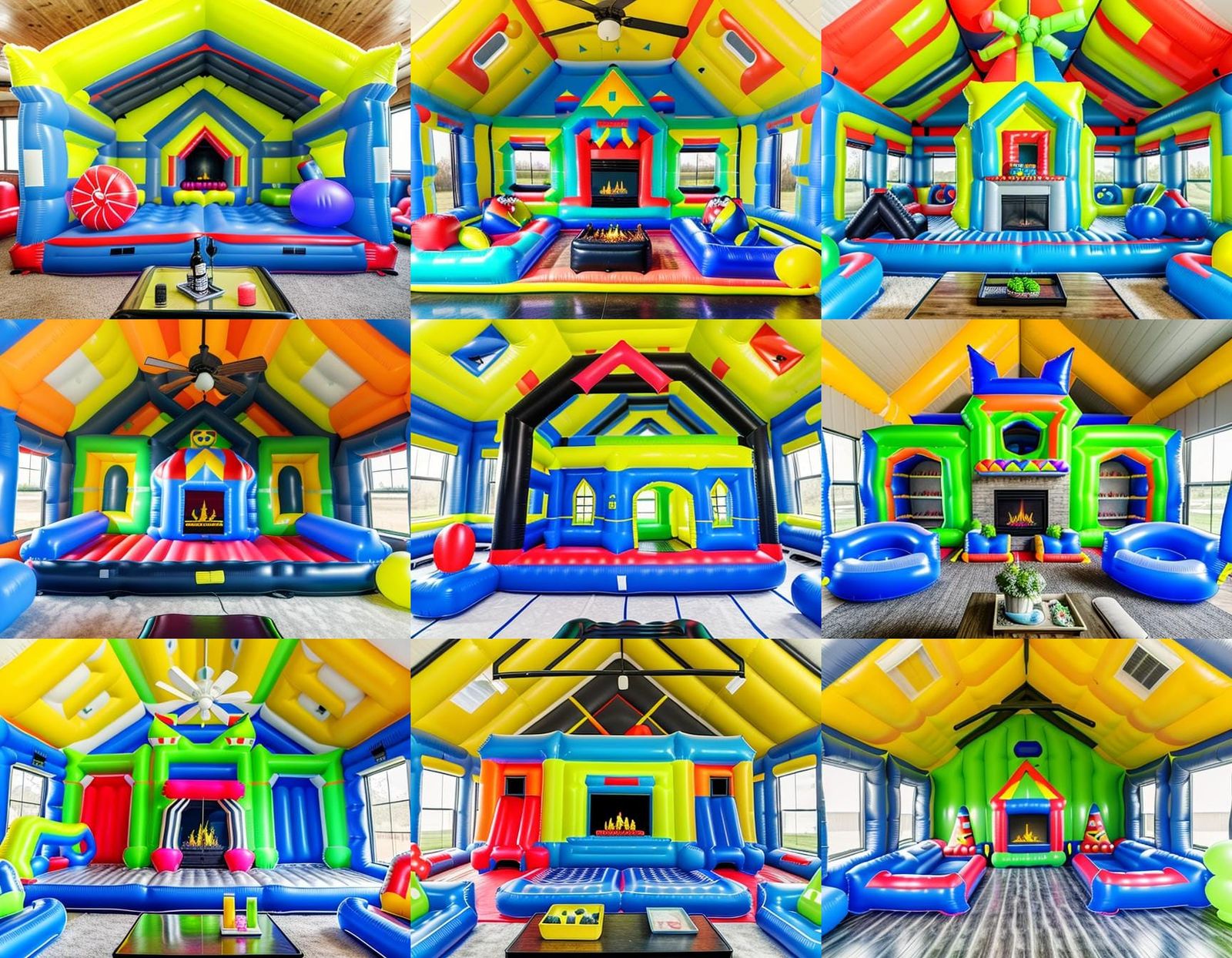 Cursed Inflatable Modern Farmhouse Living Room