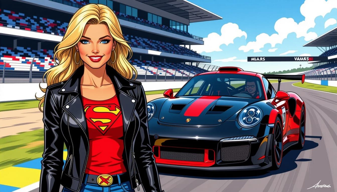 Supergirl Illustration in Sensual Comic Art Style
