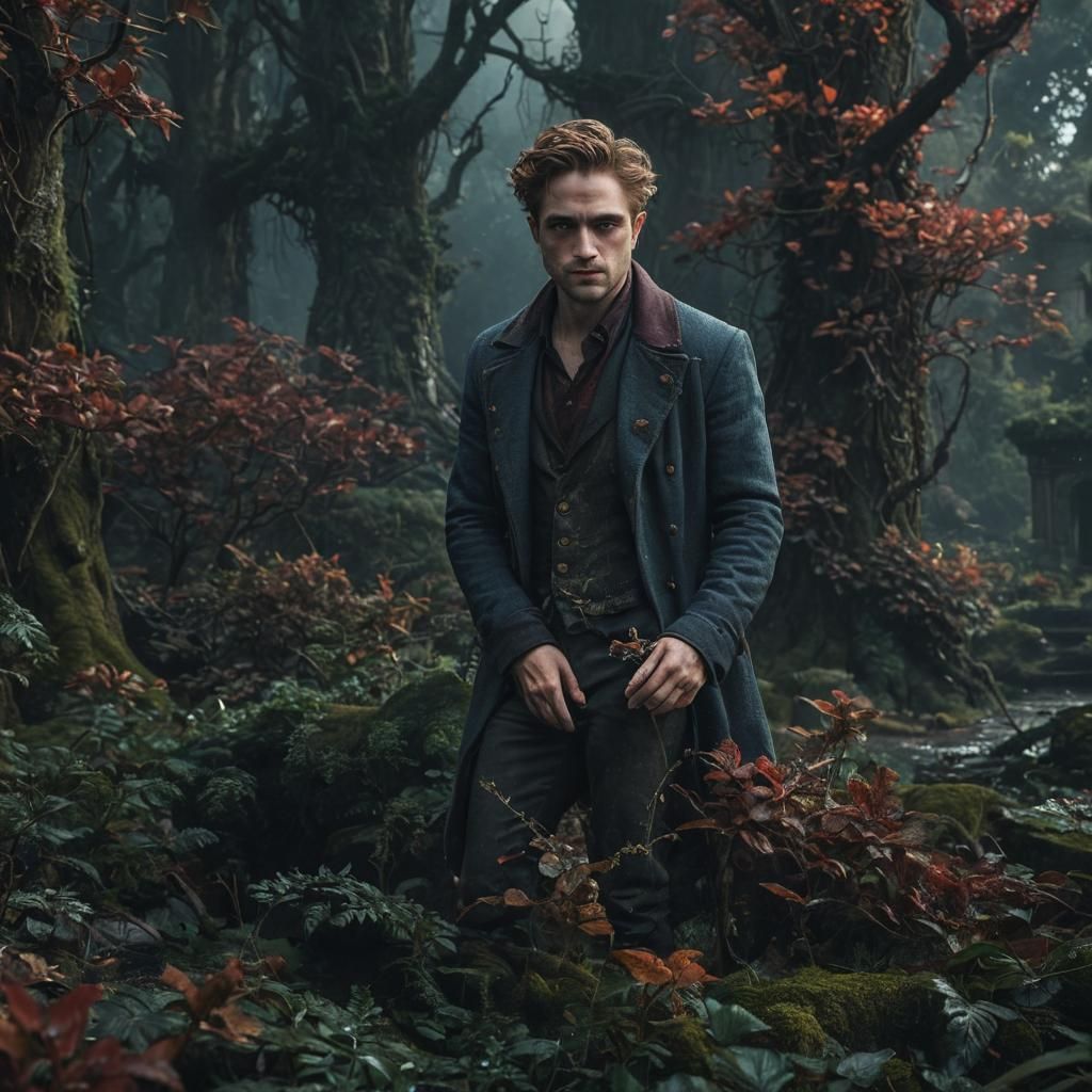 Robert Pattinson: Detailed Matte Painting in Deep Color