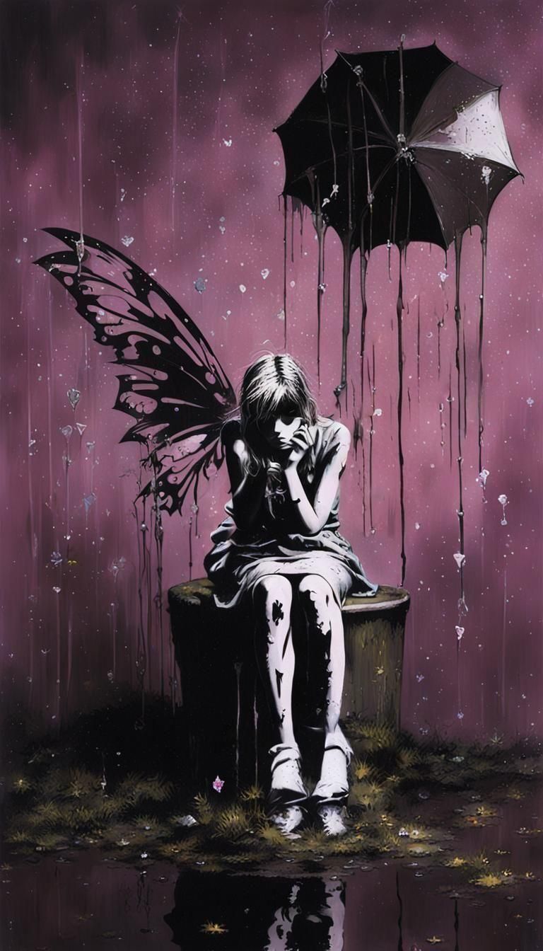 Banksy Style Fairy Street Art