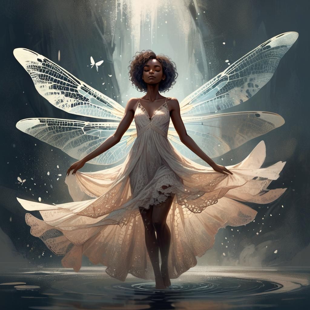 Dragonfly Winged Woman in Fantasy Art