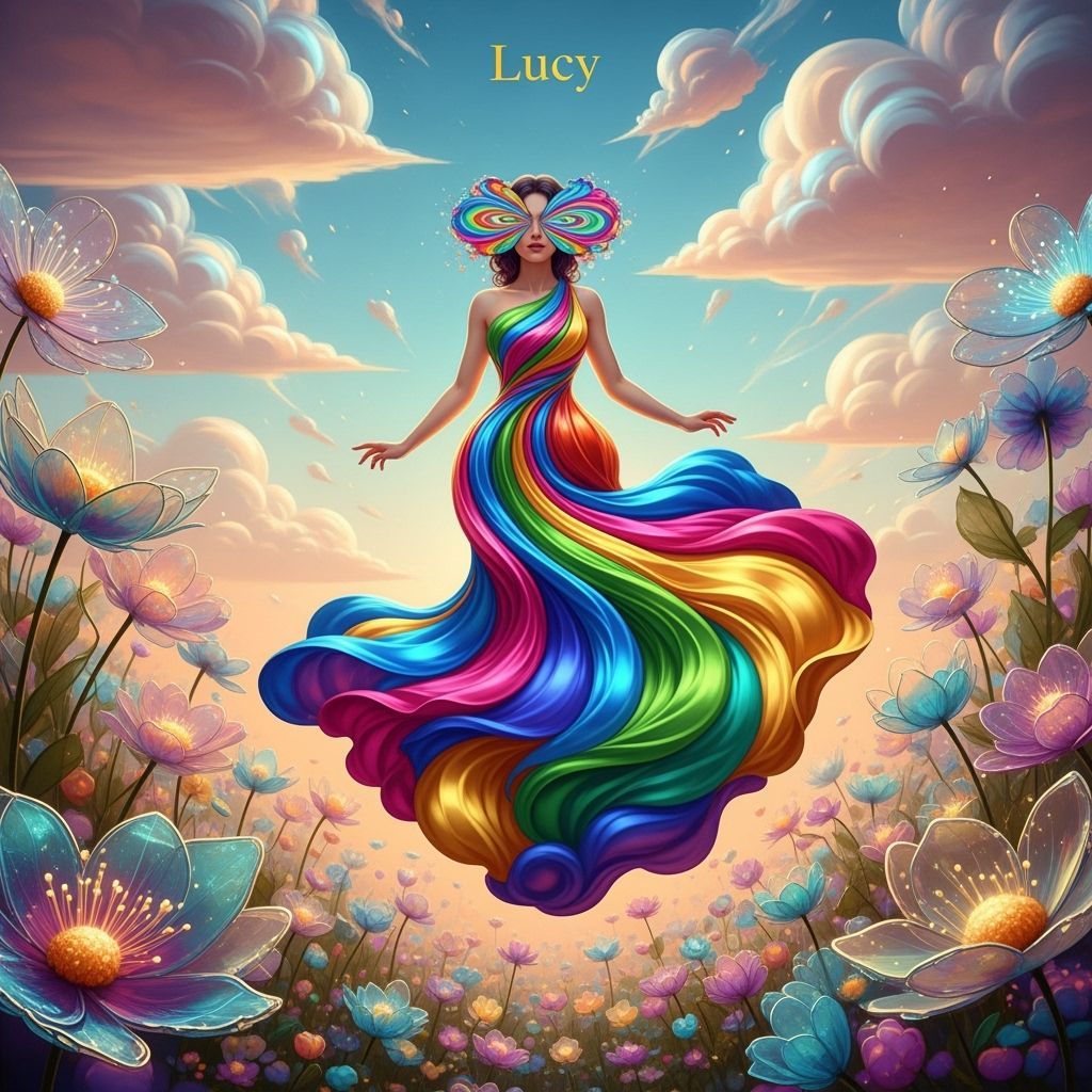 Lucy in Dreamscape: Psychedelic Digital Art