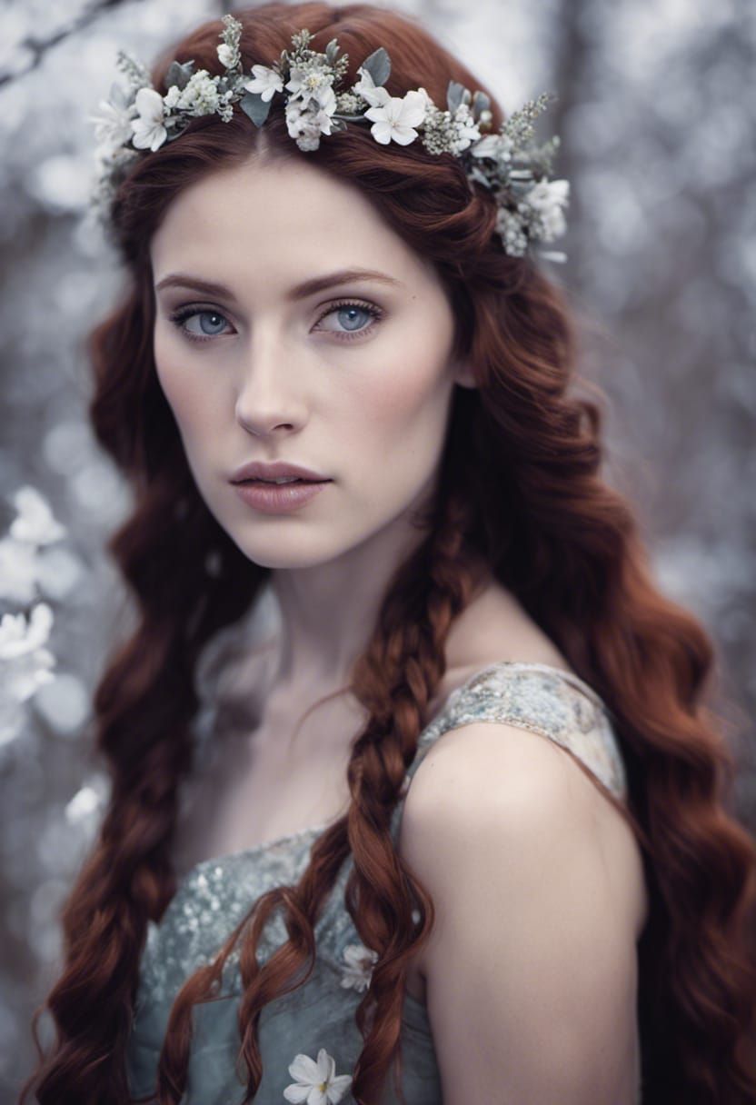 Goddess Freyja Portrait with Ornate Armor