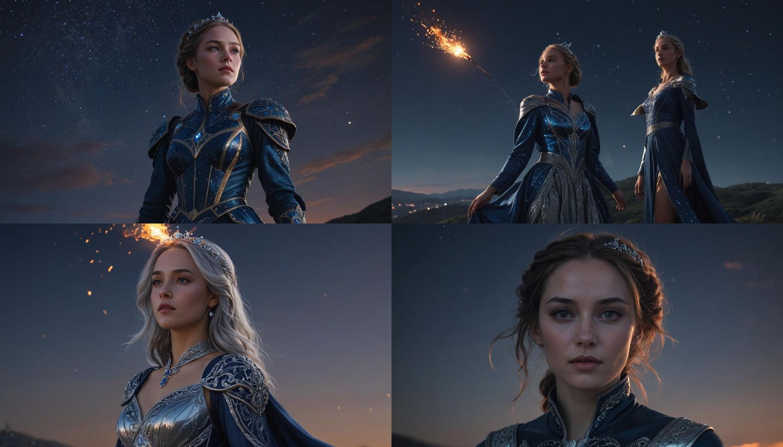 Princess Zara Portrait Beneath Starry Sky