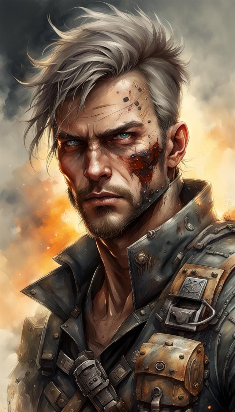 Wasteland Warrior Concept Art in Digital Painting