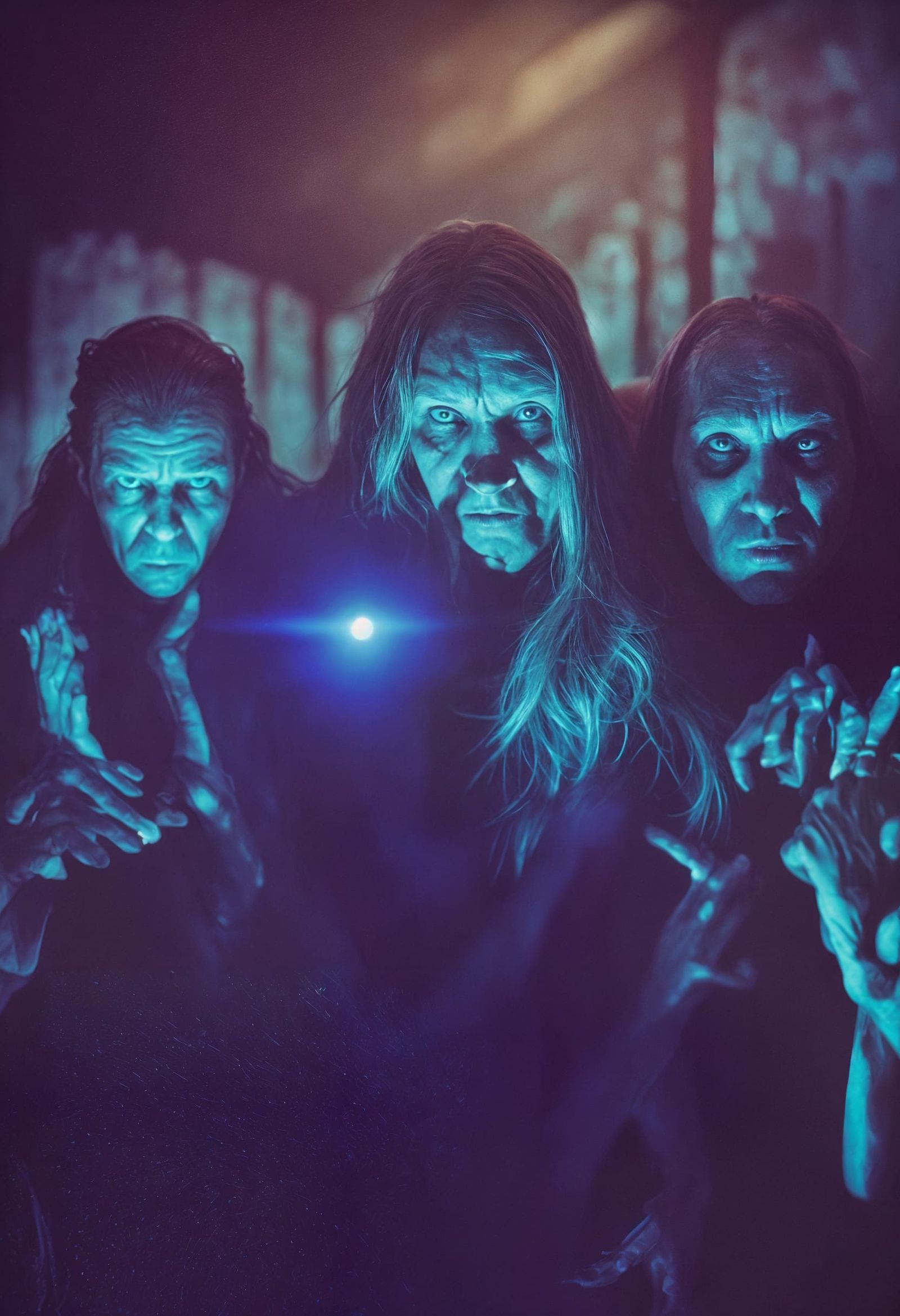 Cinematic Still of Three Sinister Demons