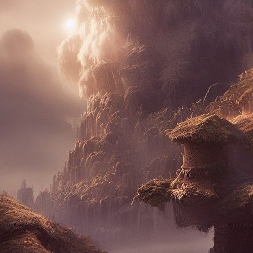 Epic Fluffy Creature in Detailed Digital Painting