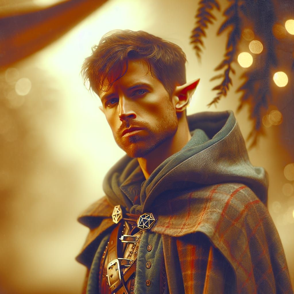 Irritated Halfling Rogue Portrait in D&D Style