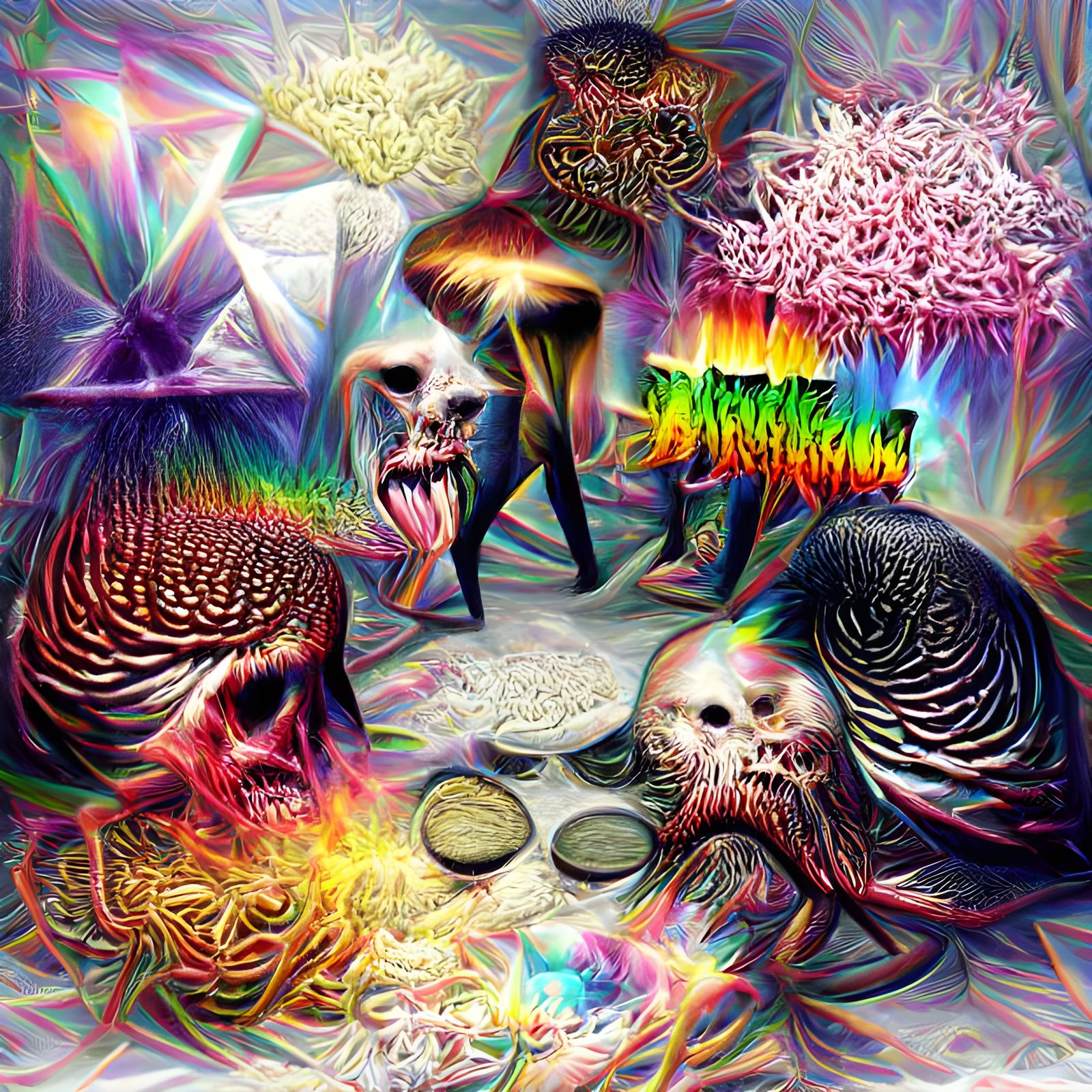 Psychedelic Metalcore Album Cover Art