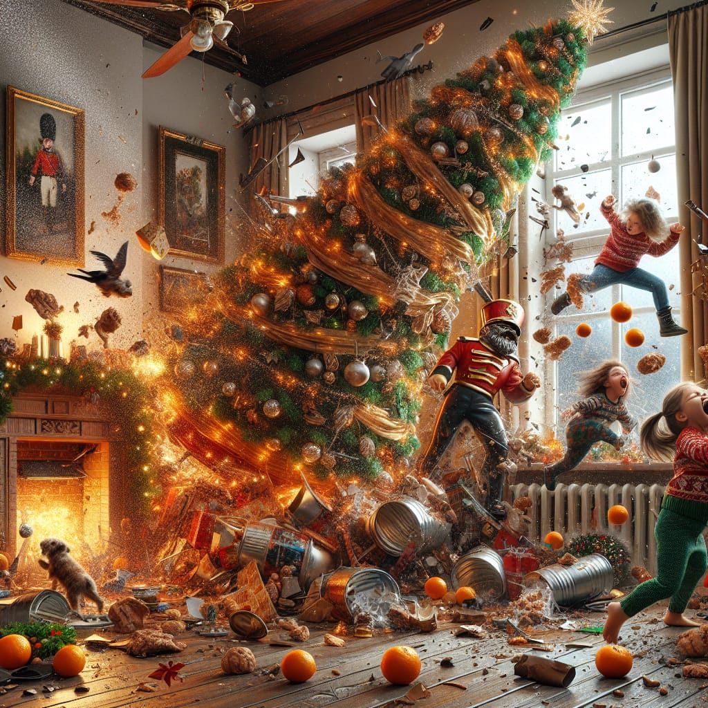 Surreal Christmas Scene Captured in Hyper-Realism