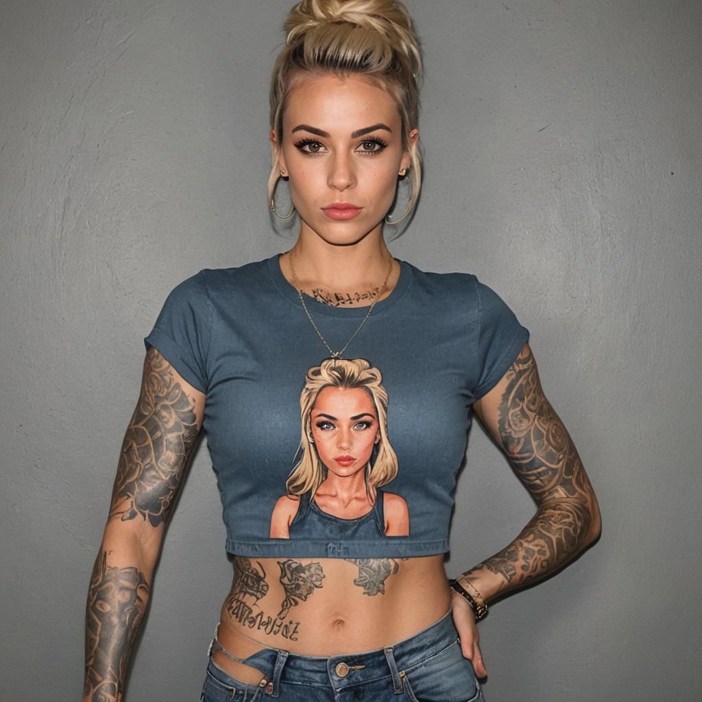 POP ART

“Ein realistisches Foto einer 23-jährigen Fitness-I...