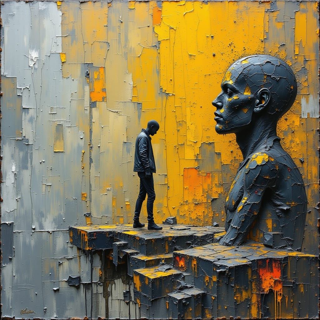 AI Generated Dark Oil Portrait