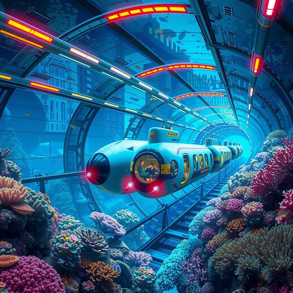 Futuristic Underwater Deep Sea Transport System