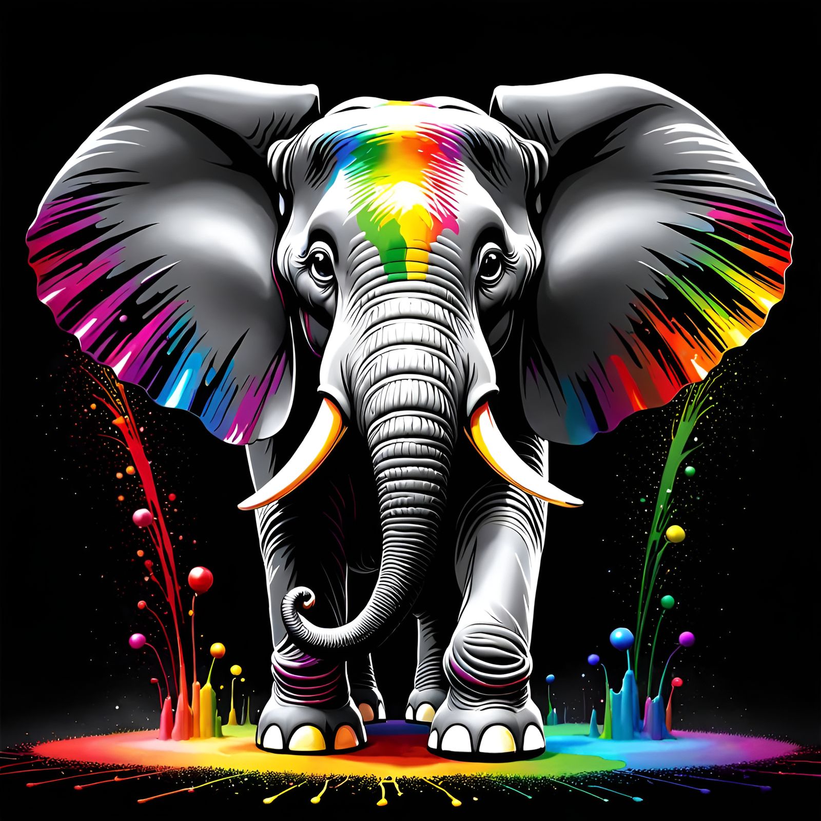 Color Splash Elephant